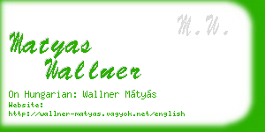 matyas wallner business card